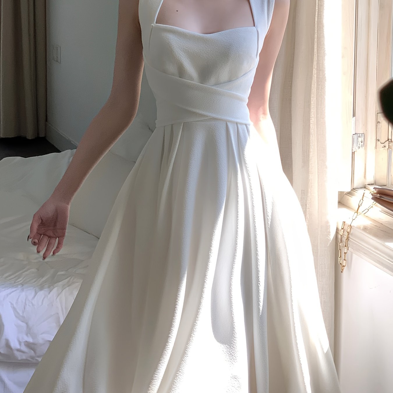 Elegancka Letnia Sukienka Midi – Retro Koreański Styl