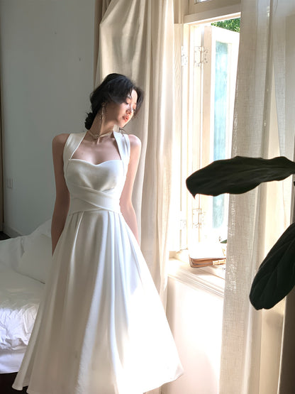 Elegancka Letnia Sukienka Midi – Retro Koreański Styl
